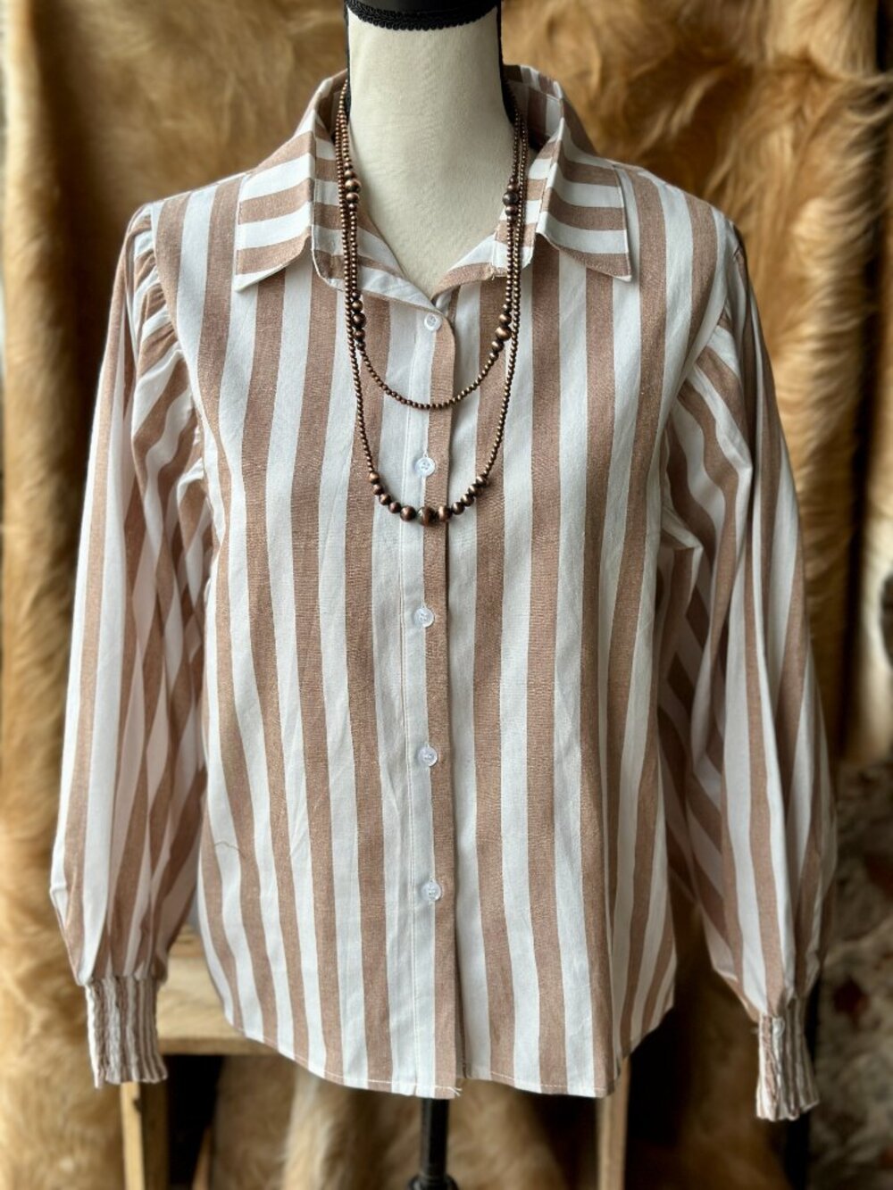 Frances Button Down Stripe Shirt ✙NWT✙